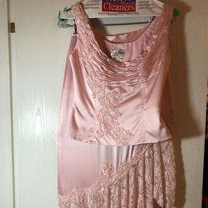 Silk & Sequined floor length bodice and skirt